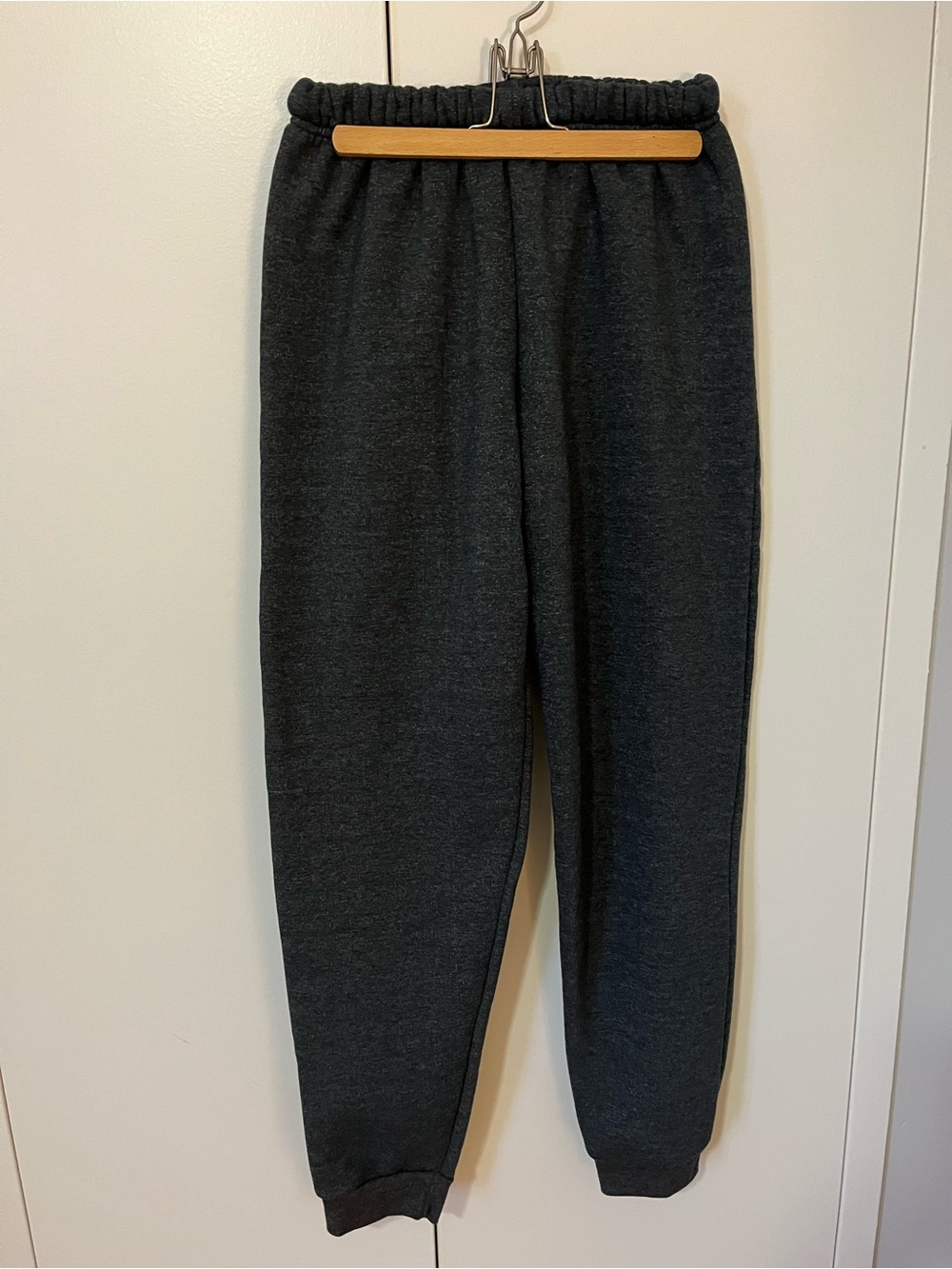 Women's Dark Gray Elastic-Waist Sweatpants